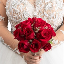 Twelve Rose Hand Tied Bouquet