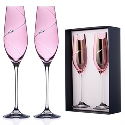 Pink Swarovski Flutes 